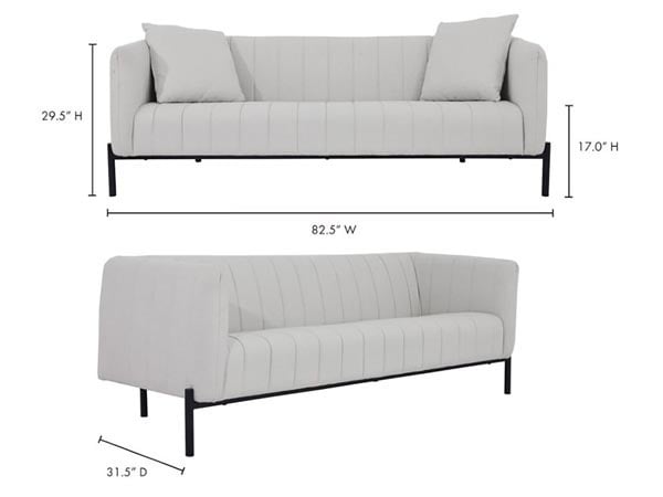 Jaxon Grey Sofa: retailer-supplied image