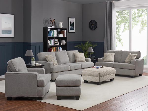 Rent the Carter Light Grey Ottoman