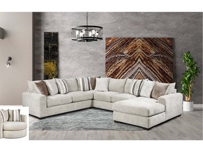 Dahila Pebble 3 PC Sectional Sofa