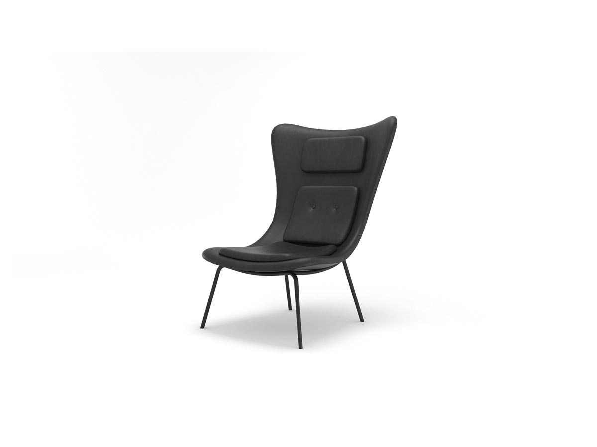 Elston chair shown in a side angle view