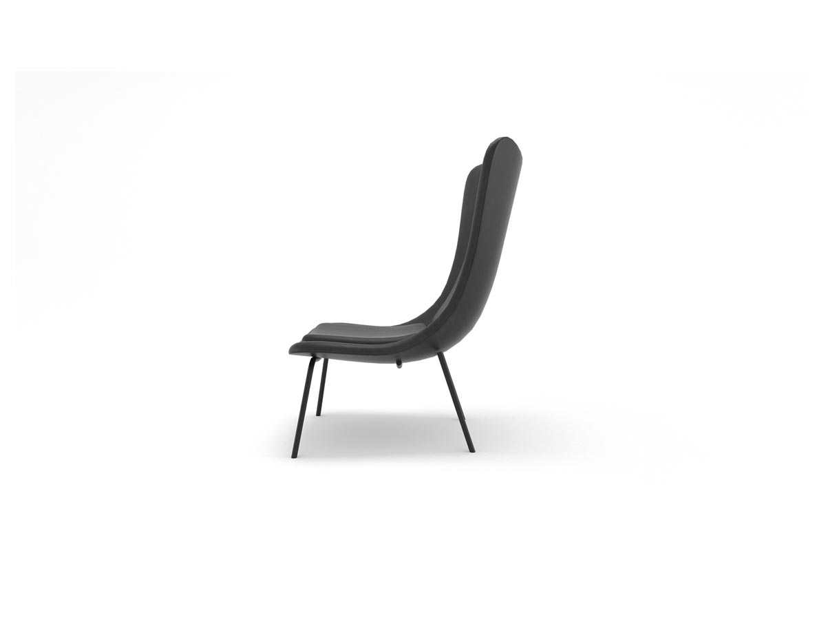 Elston chair shown from a side angle