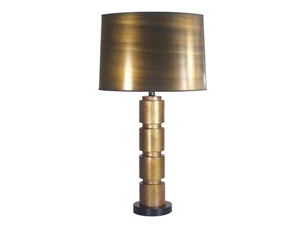 Stacked Gold Table Lamp