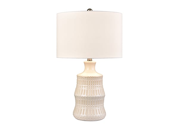 Rent the Dorian White Glazed Ceramic Table Lamp