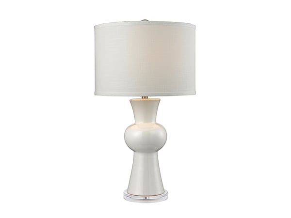 Rent the Gloss White Ceramic Table Lamp