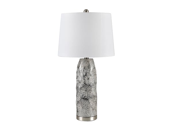 Hurston Gray Ceramic Table Lamp: retailer-supplied image