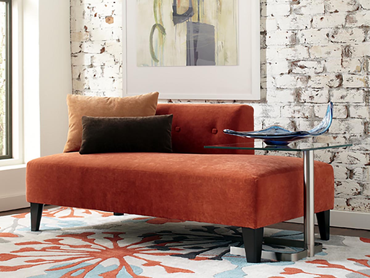 End table with glass top in living room