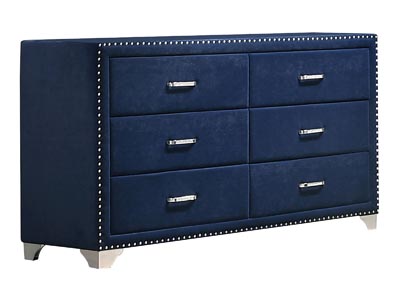 Melody Blue Upholstered Dresser
