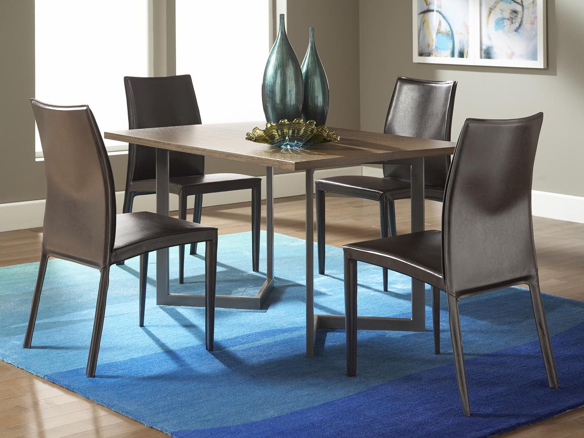 Dining room with Conal rectangle dining table and four chairs