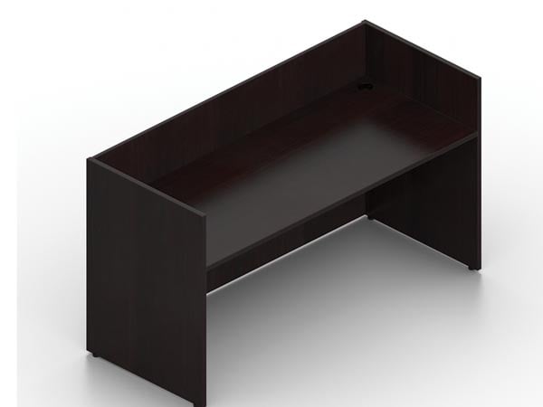 72" Espresso Reception Desk: retailer-supplied image