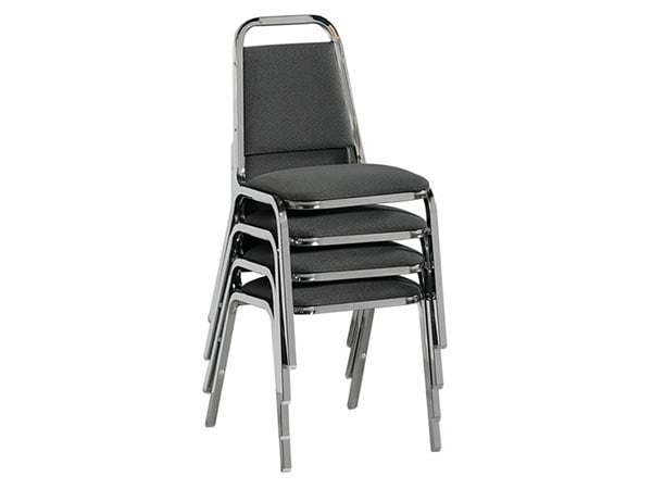 Upholstered Armless Stack Chair: retailer-supplied image