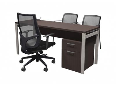 Rent the STAKS 66" x 22" Gray Desk