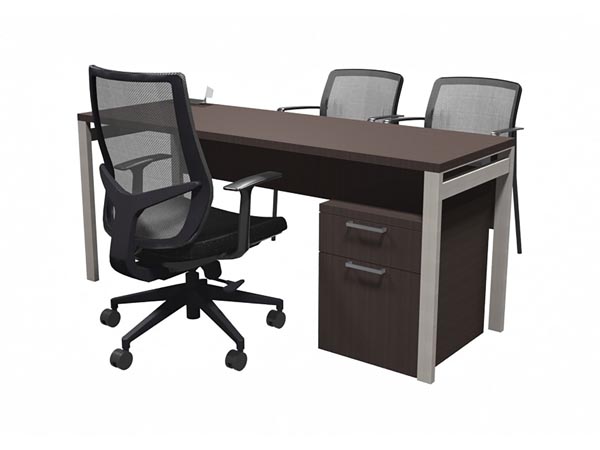 Rent the STAKS 66" x 22" Gray Desk