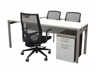 Rent the STAKS 72" x 22" White Desk