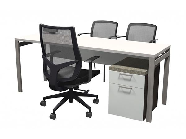 Rent the STAKS 72" x 22" White Desk