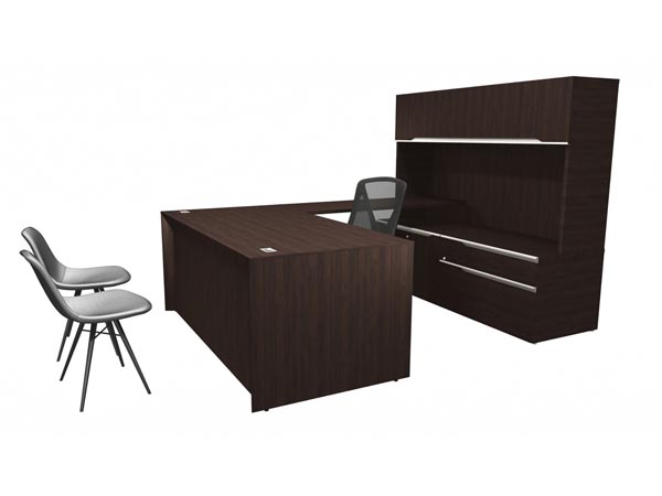 Rent the Nex Dark Chocolate Executive U-Desk