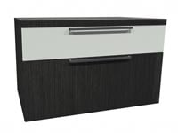 Rent the STAKS Box File Cabinet, White and Steel Gray Oak