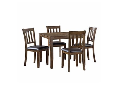 Faust Dining Table with 4 Faust Chairs
