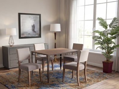 Mackenzie Dining Table with 4 Eve Chairs
