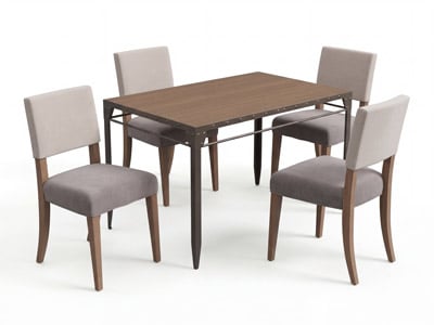 Mackenzie Dining Table with 4 Eve Chairs