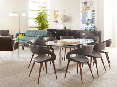 Havana Round Dining Table with 8 Shape Chairs