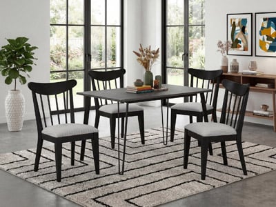 Presidio Dining Table with 4 Pippa Chairs