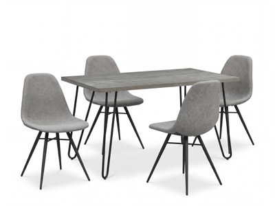 Keene Rectangle Dining Table with 4 Keagan Chairs