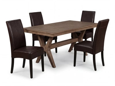 Bridgewater Dining Table with 4 Valencia Chairs