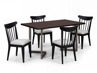 Conal 60" Dining Table with 4 Pippa Chairs