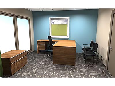NEX Carmello Right Pedestal Executive Desk with Left Return