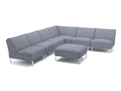 Rent the Sevilla 7 PC Sectional Sofa with Footstool